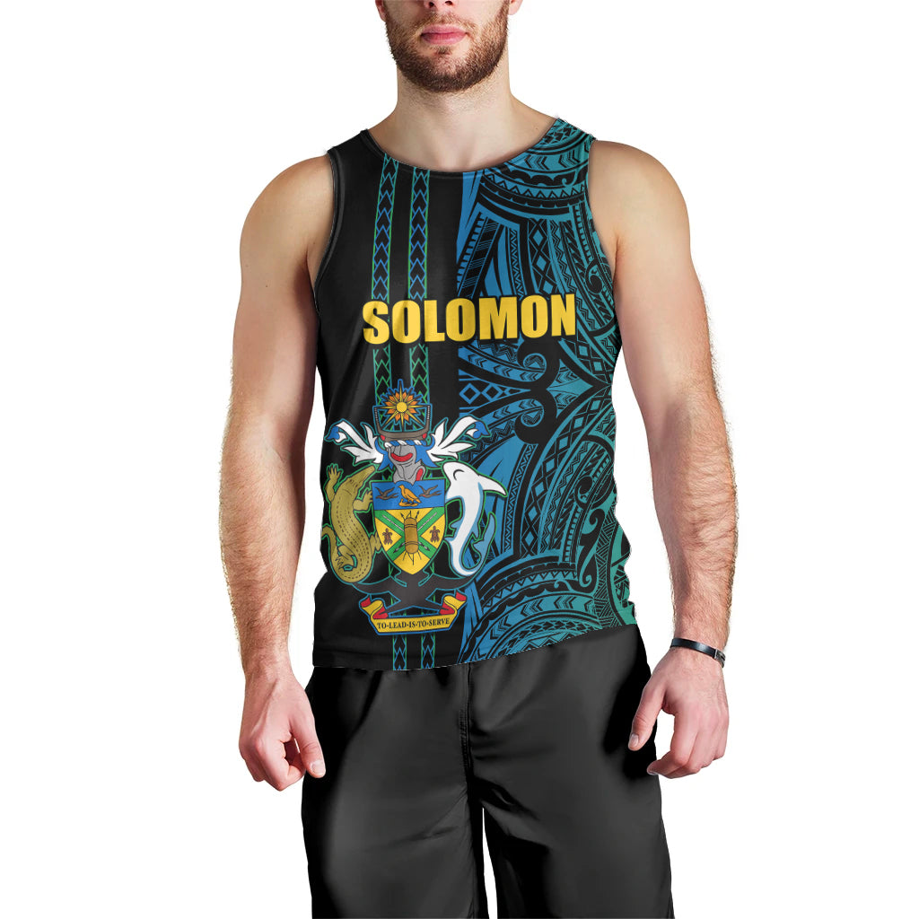 Custom Solomon Islands Men Tank Top Polynesian Tribal LT6 - Polynesian Pride
