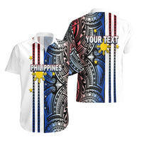 Custom Philippines Hawaiian Shirt Polynesian Tribal White LT6 - Polynesian Pride