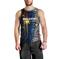 Custom Philippines Men Tank Top Polynesian Tribal Black LT6 - Polynesian Pride