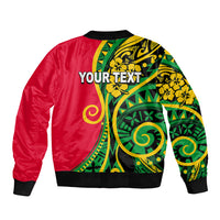 (Custom Personalised) Vanuatu Bomber Jacket Polynesian Patterns LT6 - Polynesian Pride