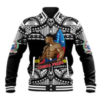 (Custom Personalised) Samoa Pride Baseball Jacket Tribal Patterns Black LT6 Unisex Black - Polynesian Pride