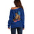 (Custom Personalised) Samoa Pride Off Shoulder Sweater Simple Blue Style LT6 - Polynesian Pride