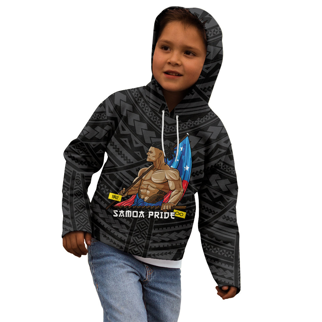 (Custom Personalised) Samoa Pride Kid Hoodie Simple Black Style LT6 - Polynesian Pride
