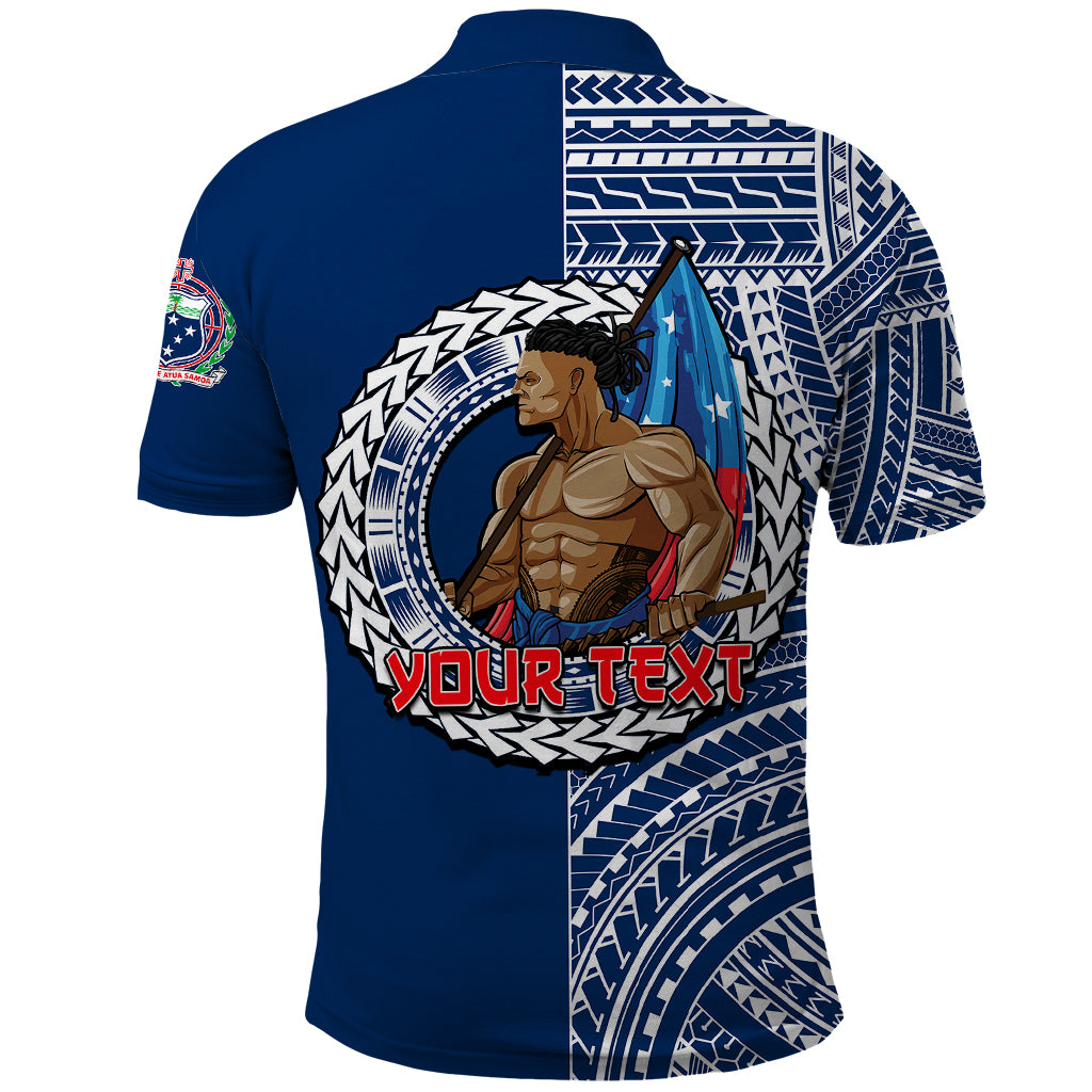 Custom Samoa Pride Polo Shirt Polynesian Patterns Blue LT6 - Polynesian Pride