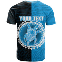 Custom Mauke of Cook Islands T-Shirt - Mix Half Black LT6 - Polynesian Pride