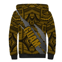 Polynesian Guam Sherpa Hoodie with Coat Of Arms Claws Style - Gold LT6 - Polynesian Pride