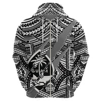 Polynesian Guam Hoodie with Coat of Arms Claws Style White LT6 - Polynesian Pride
