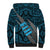 Polynesian Fiji Sherpa Hoodie with Coat Of Arms Claws Style - Blue LT6 - Polynesian Pride