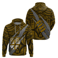 Polynesian Fiji Hoodie with Coat of Arms Claws Style Gold LT6 - Polynesian Pride