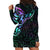 Matariki New Zealand Hoodie Dress Maori New Year Galaxy Sky Green LT6 - Polynesian Pride