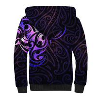 New Zealand Sherpa Hoodie Maori Matariki Galaxy Sky Purple LT6 - Polynesian Pride