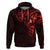 New Zealand Hoodie Maori Matariki Galaxy Sky Red LT6 Red - Polynesian Pride