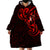 New Zealand Wearable Blanket Hoodie Maori Matariki Galaxy Sky Red LT6 - Polynesian Pride