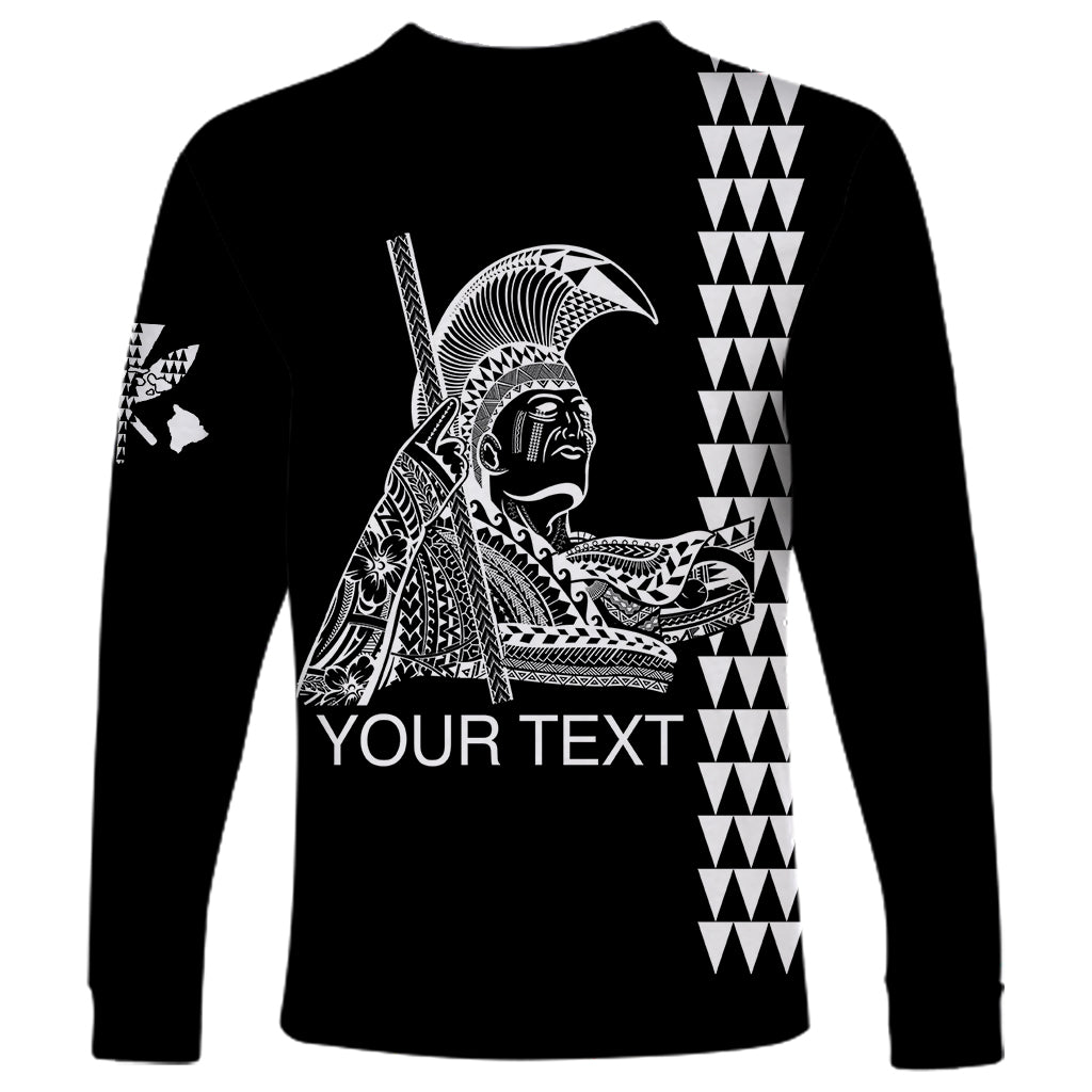 Custom Hawaii Long Sleeve Shirt King Kamehameha Day - White LT6 - Polynesian Pride