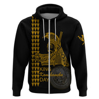 Custom Hawaii Hoodie King Kamehameha Day Gold LT6 Zip Hoodie Gold - Polynesian Pride