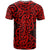 New Zealand T Shirt Maori Pattern Red LT6 - Polynesian Pride