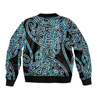 New Zealand Bomber Jacket Maori Pattern Papua Shell LT6 - Polynesian Pride