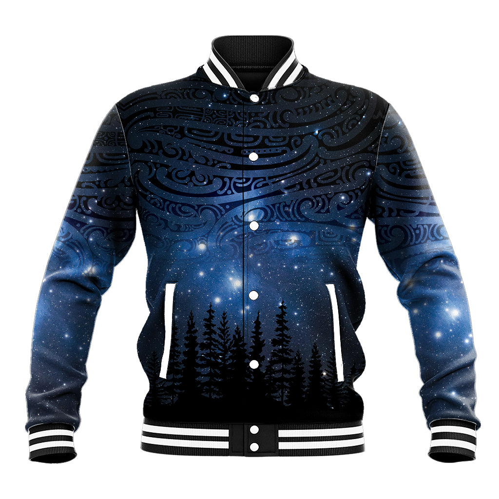 Matariki Te Tau Hou Māori Baseball Jacket New Zealand Starry Sky LT7 Unisex Galaxy - Polynesian Pride