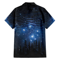 Matariki Te Tau Hou Māori Family Matching Off Shoulder Short Dress and Hawaiian Shirt New Zealand Starry Sky LT7 - Polynesian Pride
