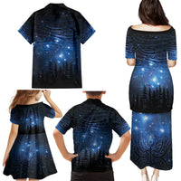Matariki Te Tau Hou Māori Family Matching Puletasi and Hawaiian Shirt New Zealand Starry Sky LT7 - Polynesian Pride