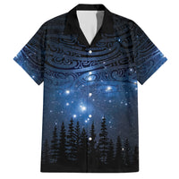Matariki Te Tau Hou Māori Family Matching Short Sleeve Bodycon Dress and Hawaiian Shirt New Zealand Starry Sky LT7 Dad's Shirt - Short Sleeve Galaxy - Polynesian Pride