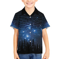Matariki Te Tau Hou Māori Kid Hawaiian Shirt New Zealand Starry Sky LT7 Kid Galaxy - Polynesian Pride