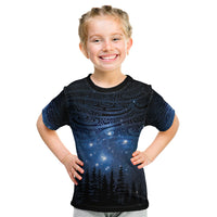 Matariki Te Tau Hou Māori Kid T Shirt New Zealand Starry Sky LT7 Galaxy - Polynesian Pride