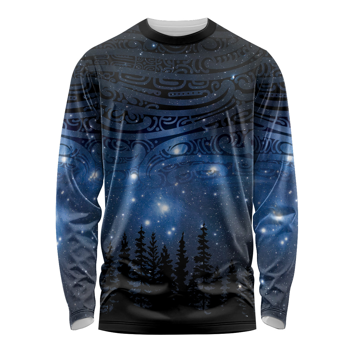 Matariki Te Tau Hou Māori Long Sleeve Shirt New Zealand Starry Sky LT7 Unisex Galaxy - Polynesian Pride