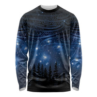 Matariki Te Tau Hou Māori Long Sleeve Shirt New Zealand Starry Sky LT7 Unisex Galaxy - Polynesian Pride