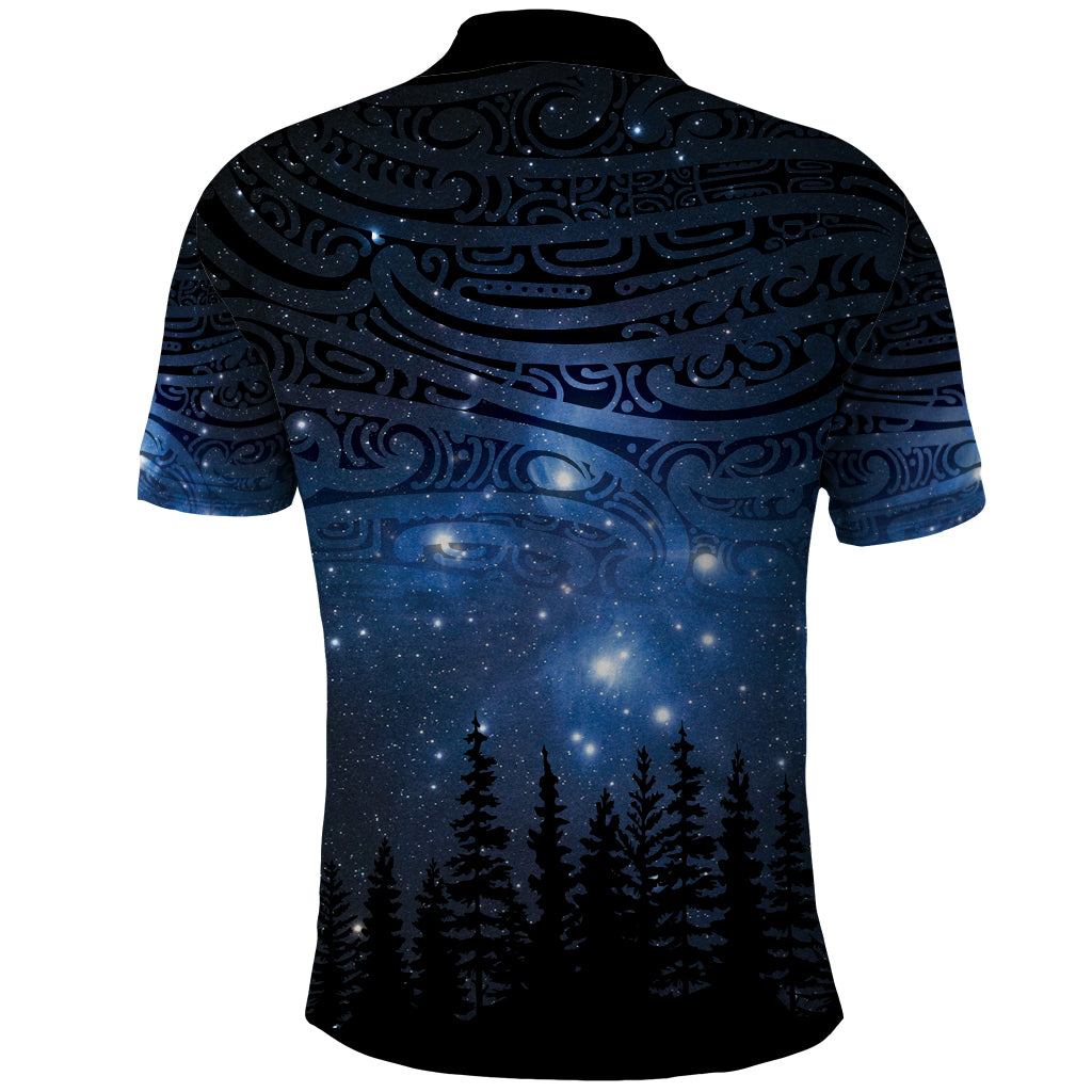 Matariki Te Tau Hou Māori Polo Shirt New Zealand Starry Sky LT7 - Polynesian Pride