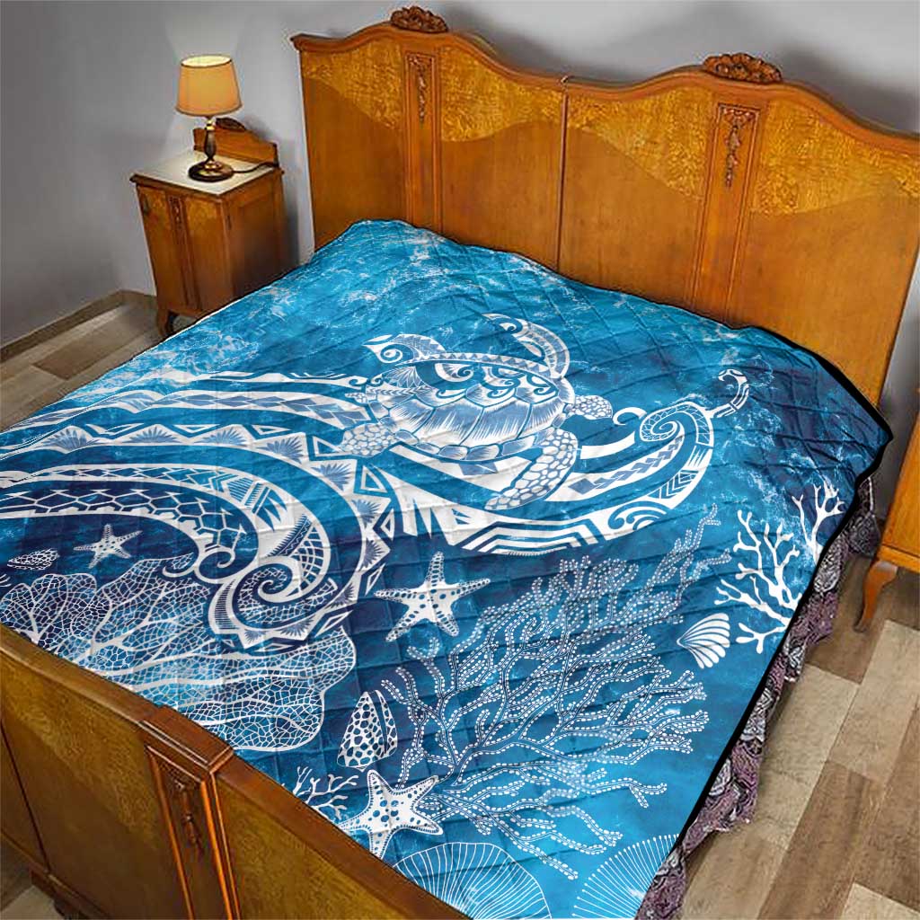 World Ocean Day Polynesian Pattern Quilt Crystal Waves LT7 - Polynesian Pride