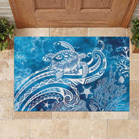 World Ocean Day Polynesian Pattern Rubber Doormat Crystal Waves LT7 Blue - Polynesian Pride