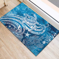 World Ocean Day Polynesian Pattern Rubber Doormat Crystal Waves LT7 - Polynesian Pride