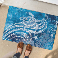 World Ocean Day Polynesian Pattern Rubber Doormat Crystal Waves LT7 - Polynesian Pride