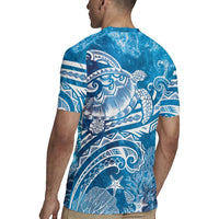 World Ocean Day Polynesian Pattern Rugby Jersey Crystal Waves