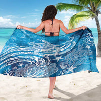 World Ocean Day Polynesian Pattern Sarong Crystal Waves LT7 - Polynesian Pride