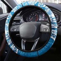 World Ocean Day Polynesian Pattern Steering Wheel Cover Crystal Waves