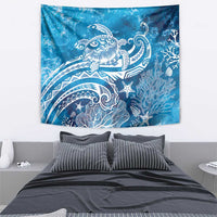 World Ocean Day Polynesian Pattern Tapestry Crystal Waves