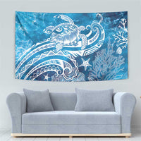 World Ocean Day Polynesian Pattern Tapestry Crystal Waves