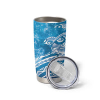 World Ocean Day Polynesian Pattern Tumbler Cup Crystal Waves LT7 - Polynesian Pride