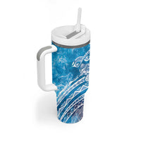 World Ocean Day Polynesian Pattern Tumbler With Handle Crystal Waves LT7 - Polynesian Pride