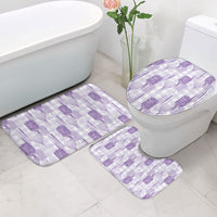 Aloha Hawaii Vintage Kahili Pa'a Lima Bathroom Set Palaka Print Pastel Lavender