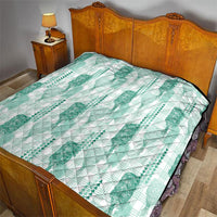 Aloha Hawaii Vintage Kahili Pa'a Lima Quilt Palaka Print Mossy Teal