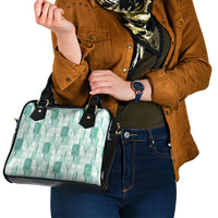 Aloha Hawaii Vintage Kahili Pa'a Lima Shoulder Handbag Palaka Print Mossy Teal