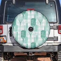 Aloha Hawaii Vintage Kahili Pa'a Lima Spare Tire Cover Palaka Print Mossy Teal