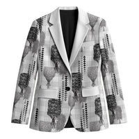 Aloha Hawaii Vintage Kahili Pa'a Lima Blazer Palaka Print Hinahina
