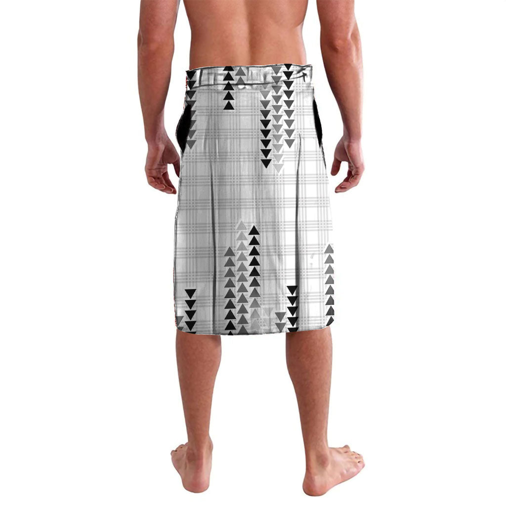 Aloha Hawaii Vintage Kahili Pa'a Lima Lavalava Palaka Print Hinahina