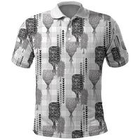 Aloha Hawaii Vintage Kahili Pa'a Lima Polo Shirt Palaka Print Hinahina