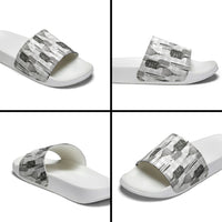 Aloha Hawaii Vintage Kahili Pa'a Lima Slide Sandals Palaka Print Hinahina