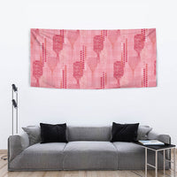 Aloha Hawaii Vintage Kahili Pa'a Lima Tapestry Palaka Print Berry Pink